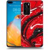 Picasee silikónový čierny obal pre Huawei P40 - Red black