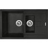 Granitový drez AMANDA 780.1 Metalblack 500 x 780 mm čierny TLAM780500174