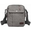KONO Pánska crossbody taška cez rameno Pocket Grey - sivá