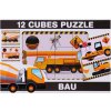 DOHANY Skladacie obrázkové kocky 12 ks stavebné stroje detské 17x25
