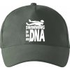 Swimming is in my DNA - Šiltovka so zahnutým šiltom a mosaznou sponou - Univerzálna veľkosť ( Tm. bridlica (šedozelená) )
