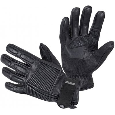Kožené moto rukavice W-TEC Mareff Farba čierna, Veľkosť S