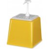 HENDI Zásobník na omáčky s pumpičkou, 2,5L, Žltá, 230x210x(H)327mm | HENDI, 203538