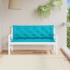 Podušky na zahradní lavici 2 ks tyrkysové 150x50x7 cm textil Tyrkysová 361715