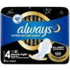 ALWAYS Ultra Hygienické Vložky Secure Night s krídelkami veľkosť 4 - 6 kusov