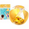 Bestway Nafukovacia plážová lopta s trblietavými hviezdami 41 cm Bestway 31050 zlatá