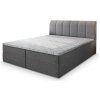 Čalúnená boxspring manželská posteľ Cevano 160x200 - sivá