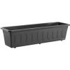 Nohelgarden Truhlík GARDEN plastový antracitový s dezénom - 40cm
