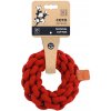 M-Pets Coto bavlnená hračka – kruh červený 13 cm