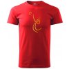 Volejbal zlatá - Klasické pánske tričko vyššej gramáže - 3XL ( Červená )