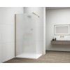 Erga Paris, sprchová zástena Walk-In 130x200 cm, 8mm sklo námraza, zlatý lesklý profil, ERG-V02-PARIS-130x200-FR-GD