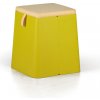 Plastový taburet s vankúšikom BILLY, žltý
