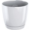 Kvetináč 12cm Coubi Round P DUOP120-S449 biely plastový PROSPERPLAST