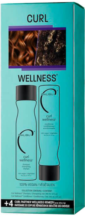 Malibu Curl Wellness Collection šampón 266 ml + kondicionér 266 ml + wellness sáčky 4 ks darčeková sada