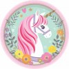 Papierová tácka 17,7 cm 8ks Unicorn roztomilý jednorožec - Amscan