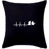 EKG hasiči - Vankúš 50x50 - 50x50 - Vrátane výplne ( Čierna )