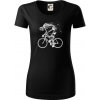 Cyklo kostra - Dámske tričko z organickej bavlny Origin (GOTS) - L ( Čierna )