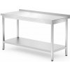 Hendi Pracovný stôl, zadný lem s policou, skrutkovaný, s policou 1400x700x850 - kód