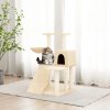Shumee Škrabadlo se sisalovými sloupky krémové 82 cm