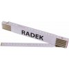 Levior Meter skladací 2m RADEK (PROFI, biely, drevo)