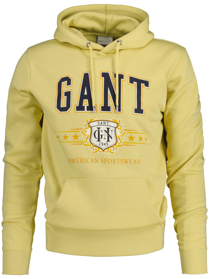 Gant CREST GRAPHIC HOODIE žltá