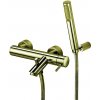 Vaňová batéria Paffoni Light so sprchovacím setom 150 mm biele zlato LIG023WG