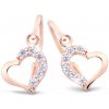 Cutie Jewellery Detské náušnice ružové zlato C2757R-White