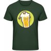 Akciové Gildan Soft-Style Tričko - Dizajn - Smrtka v pivnom pohári - Forest Green - XXL - Pánske