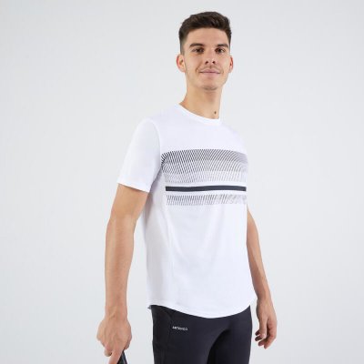 Artengo tenisové tričko Essential s krátkym rukávom biele