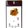 Venkovní teploměr smaltovaný, Hnědobílý 500x95 mm, Motiv lipan