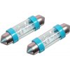 COMPASS - Žiarovka, 4 LED, 12 V, suf. 11X39 SV8.5, modrá, 2 ks 33723