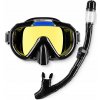 Detská potápačská maska s okuliarmi a šnorchlom Tsunami Potápačská maska a šnorchel so šnorchlom TSUNAMI čierna