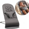 BABYBJÖRN Lehátko Bliss Anthracite cotton Petal, tmavá šedá konštrukcia