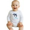 Detské body s potlačou New Baby Dolphin- krátky rukáv - 62 (3-6m)