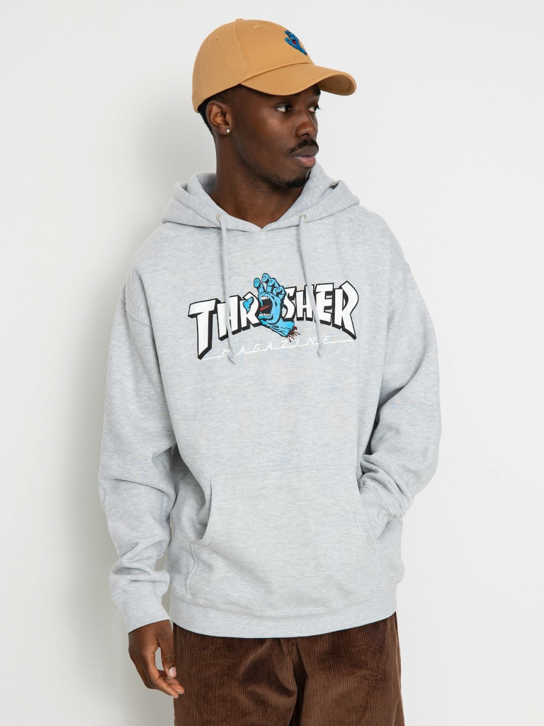 Santa Cruz X Thrasher Screaming Logo HD grey hthr