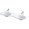 Oristo Louis umývadlo 144x48 cm obdĺžnik umývadlo na nábytok-dvojité biela UME-LU-144-93-D