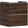 HANSGROHE Xelu Q závesná skrinka pod umývadlo, 2 zásuvky, 580 x 475 x 605 mm, tmavý orech, rukoväť matná biela, 54026700