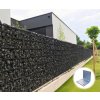 Gabionový plot 2D PRAKTIK, dĺžka 250cm výška 123 cm, na platničke ANTRACIT