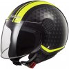 Moto prilba LS2 OF558 Sphere Lux Crush Black H-V Yellow - XS (53-54)