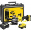 Stanley FatMax V20 Aku uhlová brúska 125mm, 18V/2x4,0Ah SFMCG400M2K