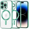 Techsuit Luxury Crystal MagSafe puzdro pre iPhone 14 Pro – svetlozelené (Light Green)