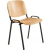 Jedálenská stolička 1120LN buková lakovaná preglejka, čierny rám
