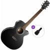 Cort SFX-ME Basic SET Black Satin Elektroakustická gitara Jumbo