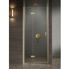 New Trendy Nesta Gold Brushed sprchové dvere 90 cm výklopné zlatá brúsená/priehľadné sklo D-0868A