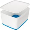 LEITZ Úložný box s vekom Leitz MyBox, veľkosť L biela/modrá