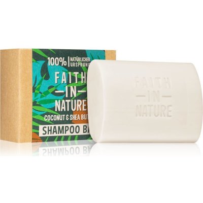 Faith In Nature Coconut & Shea Butter organický tuhý šampón dodávajúci hydratáciu a lesk 85 g