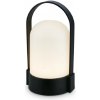 BRILO Aku nabíjacia stolná lampa Asa čierna 1 W, 50 lm, 3000 K, pr. 85 x 155 mm