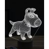 Beling 3D lampa, Cartoon dog, 16 farebná, PS09
