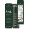 Grafitová ceruzka Faber-Castell Castell 9000 Jumbo - 5 ks, plechová krabička