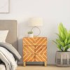 Nočný stolík hnedo-čierny 50x33x60 cm masívne mango-ForU-356794